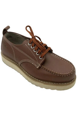Work America Men's Crepe Wedged Sole Leather Work Oxford Tan - Medium